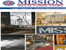 Tablet Screenshot of missionmetalfabricators.com